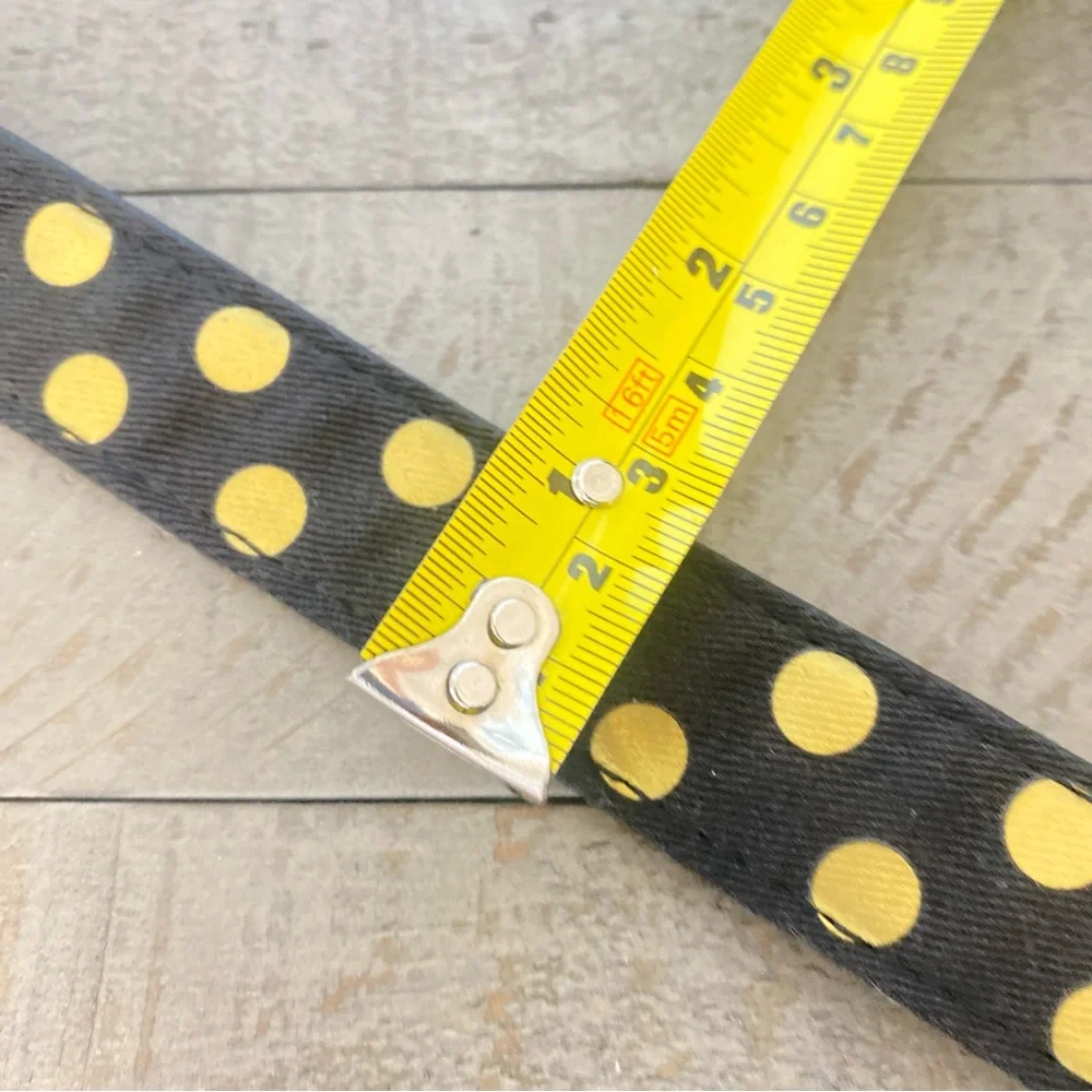 Bond & Co NWT Black and Gold Dog Collar with Polka Dot Design L/XL Pet Lovers